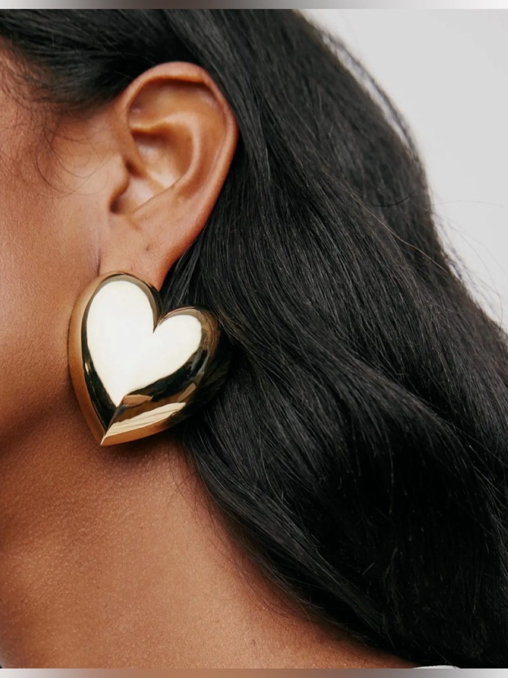 Jennifer Fisher Large Gold Puffy Heart Earrings 14K plated